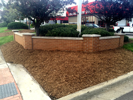 Freshly Mulched and Landscaped Flower Bed