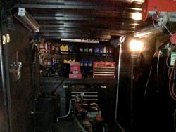 Inside of the Mobile Lawn Mower Repair Shop